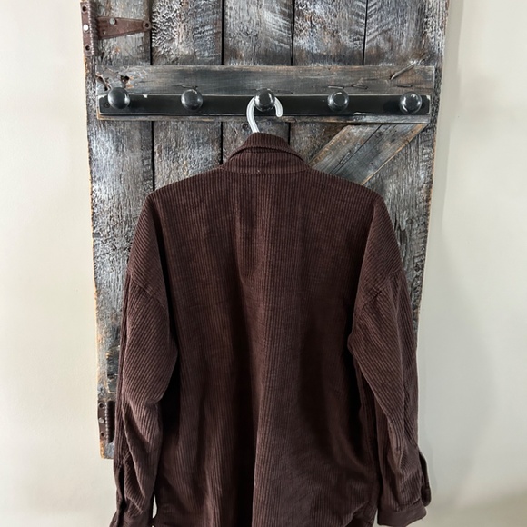 Artizia The Group Babaton Corduroy Button Down Shirt Brown - Size Medium - Picture 2 of 3
